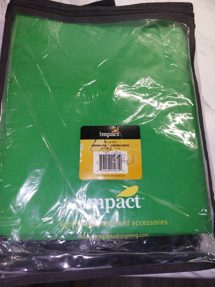 Photography & Video  Green Screen Back Ground Impact Muslin Background 10 x 24 - Image 2 of 4