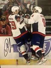 Aliaksei PROTAS Signed 8x10 Photo! Washington Capitals! W/Ovechkin In Pic W/COA