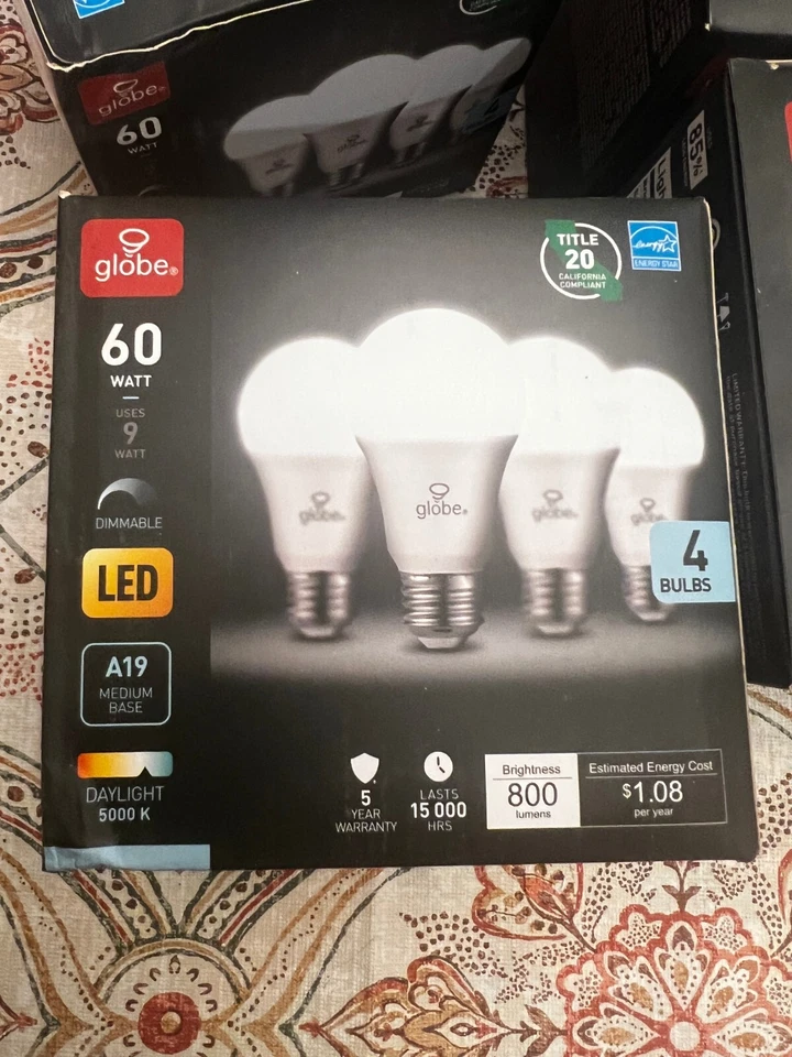 Globe Electric 37736 16-Pack,10W Dimmable A19 Medium (E26) LED Bulbs, 800 Lumens - Image 2 of 4