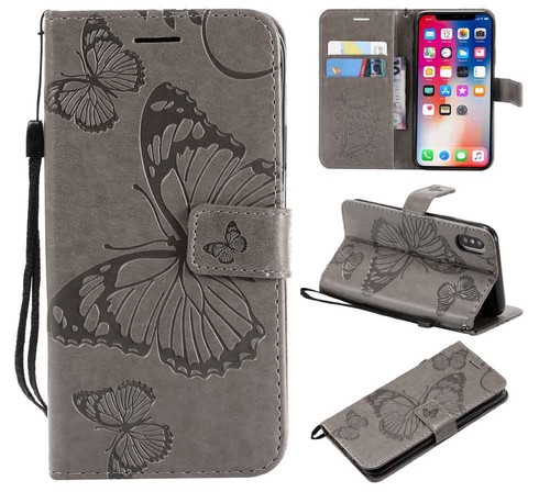 For iPhone 6 7 8 Plus XR XS Max Wallet Card Holder Flip Leather Phone Case Cover - Picture 12 of 40
