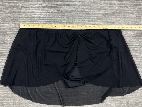 Time and Tru Swim Bottom Skirt Womens 3X Black Nylon Blend Sheer - Picture 4 of 11