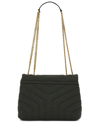 SAINT LAURENT Loulou Small $2590 Dark Vert Fonce Wool Shoulder Bag New - Picture 2 of 6