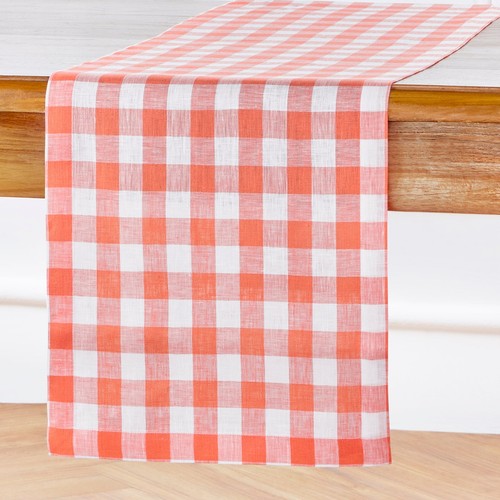 Solino Home 100% Pure Linen Tablecloth for Fall Kitchen Dining - Morgan Check - Picture 33 of 35