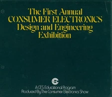 1976 Consumer Electronics Show Speaker Exhibitor Brochure List CES Glossy