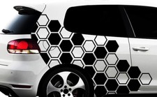 Hexagon Honeycomb XXL Auto 90 Stück Aufkleber Sticker 6x5cm Wabenmuster Waben