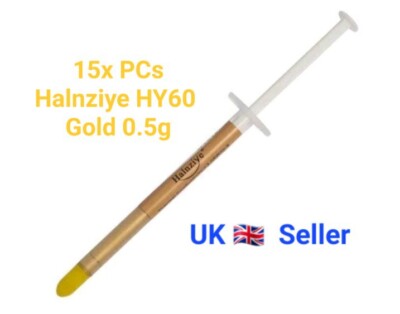 15 x HY610 0,5g Slim Tube Gold Wärmeleitpaste für CPU Wärmeübertragungen etc.