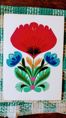 BEAUTIFUL POST CARD PAPER CUT MADE IN POLAND FLOWERS. - Picture 10 of 14
