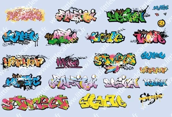 Graffiti Maquette, train Ho, Scale1/24, diorama waterslide, décalcomanie à l'eau