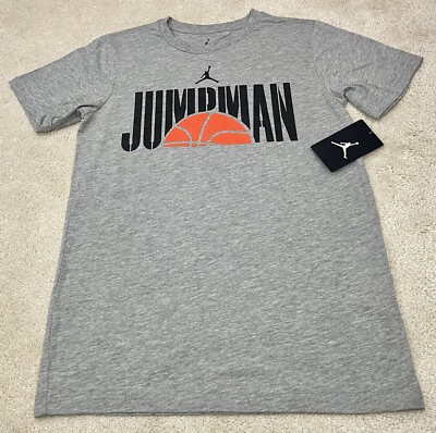 ✓ $20 Michael Air Jordan Brand Nike Graphic Tee Boys M Heather