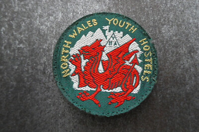 North Wales Youth Hostel YHA Woven Cloth Patch Badge (L70S)