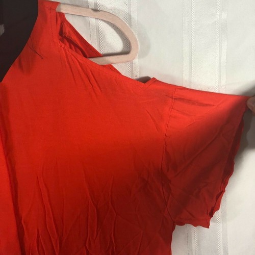 Blusa para mujer Asos naranja talla: 2 recortes estampado liso hombro frío abotonada - Imagen 3 de 5