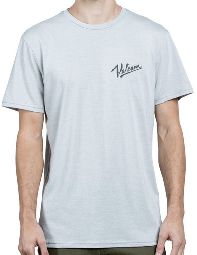 volcom new gray cloud mens size large l crewneck modern fit tee