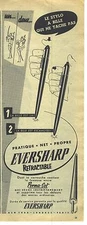 ADVERTISEMENT ADVERTISING 1956 EVERSHARP the ballpoint pen that does not stain