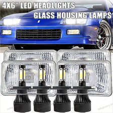 For Chevy Camaro 1982-1992 Newest 4x6 Led Headlights High Low Sealed Beam Black For Chevy Camaro 1982-1992 Newest 4x6 Led Headlights High Low Sealed Beam Black