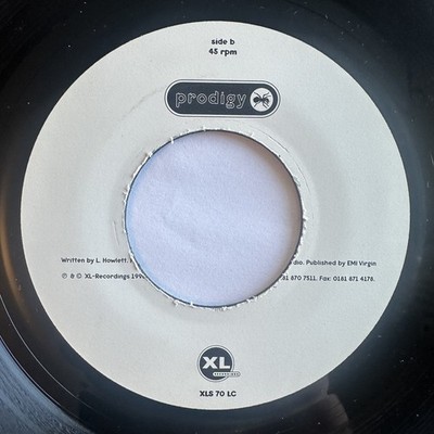 The Prodigy   Firestarter - Vinyl 7'' Jukebox Promo Single UK Import - VG+