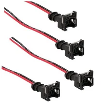 Automobile Fuel Injector Connector, Standard Specification Injector 4 PCS Black