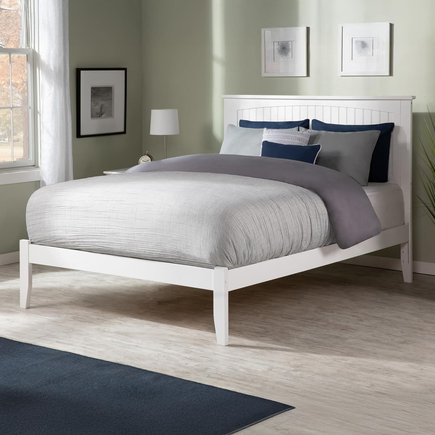 Atlantic Furniture Nantucket Queen Platform Bed with Open Fo