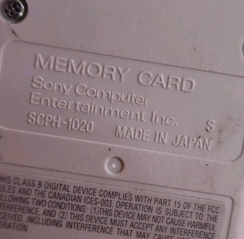 Sony PlayStation OEM Official PS1 Memory Card SCPH-1020 GRAY - Picture 3 of 3