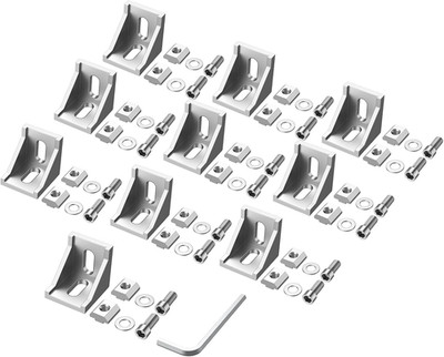 Justech 10PCS 4040 4080 Aluminum Extrusion Profile Connector, Corner Mounting Br
