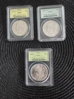 3 PCGS Morgan Silver Dollars MS-64 -- 1879-S, 1881-S, and 1882-S