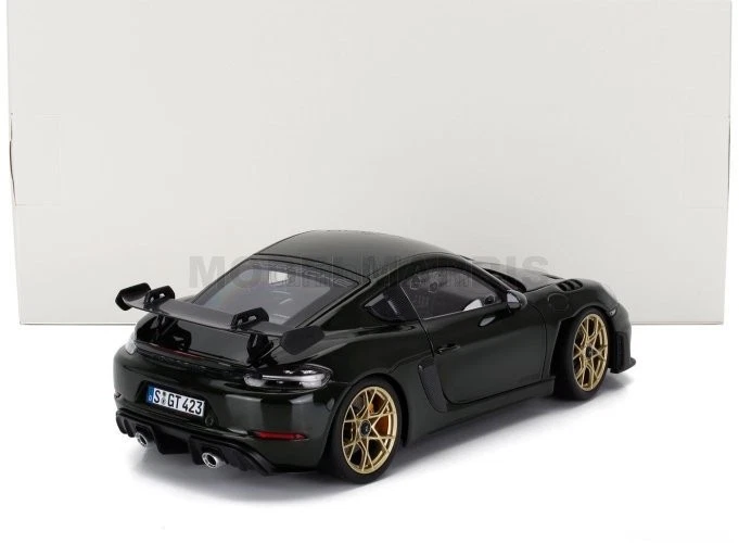 NOREV 187250 PORSCHE 718 CAYMAN GT4 RS WEISSACH PACKAGE 2023 DARK BREWSTER GREEN - Immagine 2 di 2