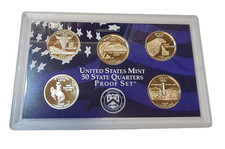 USA AMERICA UNITED STATES MINT STATE QUARTERS 2007 PROOF SET PP