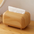 Magnetic Tissue Holder with Wood Grain Print Spring Loaded and Anti Slip Design