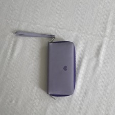 Claire s Purple Wallet for Girls with Zipper Card Holder Coin Purse for Girls