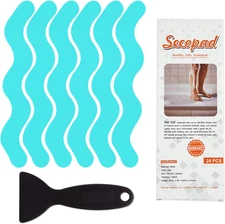Anti Slip Shower Stickers, Adhesive Decals Safety Strips Scraper for Bath Tub, S
