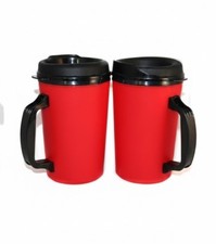 2 Foam Insulated 20 oz. Thermo Serv Travel Coffee Mugs In Red