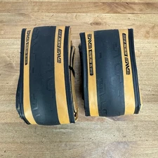Low Mile! Enve SES 700c x 35mm Tan Wall Tubeless Pair Bike Tires 637g