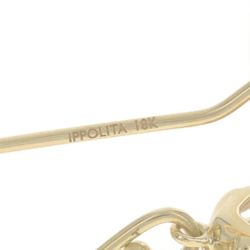 Pendientes colgantes Ippolita piedra lunar melocotón - oro amarillo 18k lágrimas perforadas Foto 4 de 4