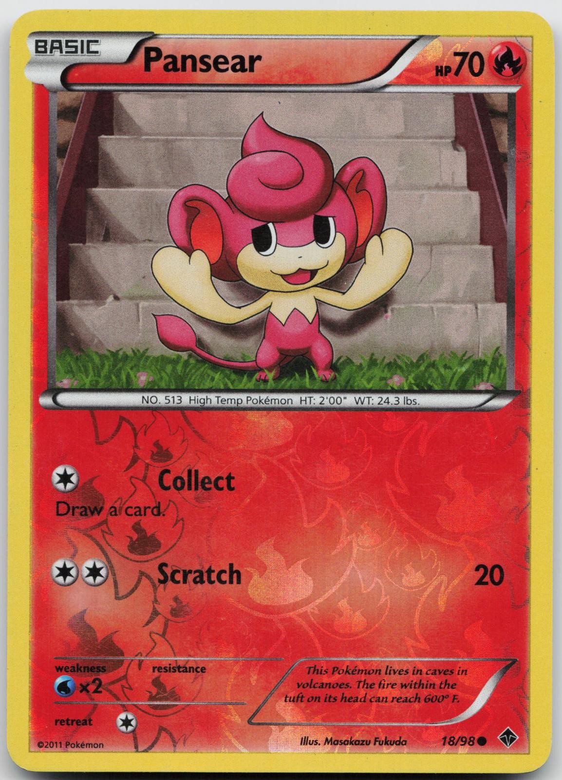 PANSEAR 18/98 COMMON EMERGING POWERS POKEMON REVERSE HOLO LIGHTLY PLAYED