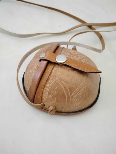 Vintage Etched Carved GOURD Purse 5x5 Crossbody Bag Bohemian Boho Style RARE - Bild 16 von 23