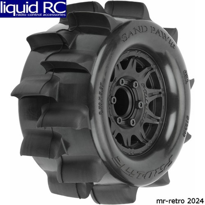 #ad #ad Pro Line 1024910 Sand Paw HP BELTED 2.8 Sand Truck Tires Mounted on Raid Black $39.99