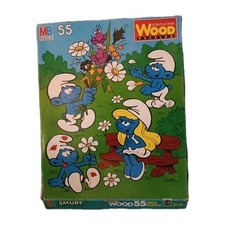 Milton Bradley Smurf Puzzle Complete Vintage 1982