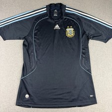 VINTAGE Argentina 2008 Away Jersey Kit Large Mens Blue Shirt Soccer Football