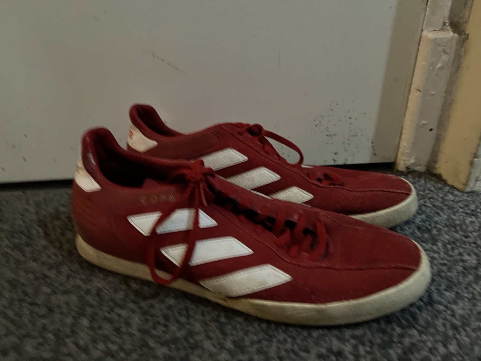 Adidas Originals Copa Trainers Mens UK Size 9 Red White Suede DB1767 Shoes Adidas Originals Copa Trainers Mens UK Size 9 Red White Suede DB1767 Shoes