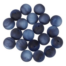 20 Pcs Acrylic Round Beads, 16mm Loose Beads for Jewelry Making, Starry Blue