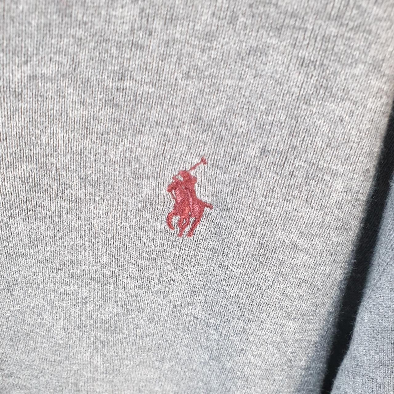 Polo Ralph Lauren vintage felpa uomo grigio medio pima cotone pullover pony