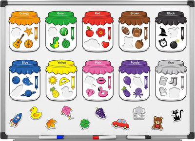 10 Pieces Color Recognition Magnetic Sorting Set Educational Magnet Color Baby T