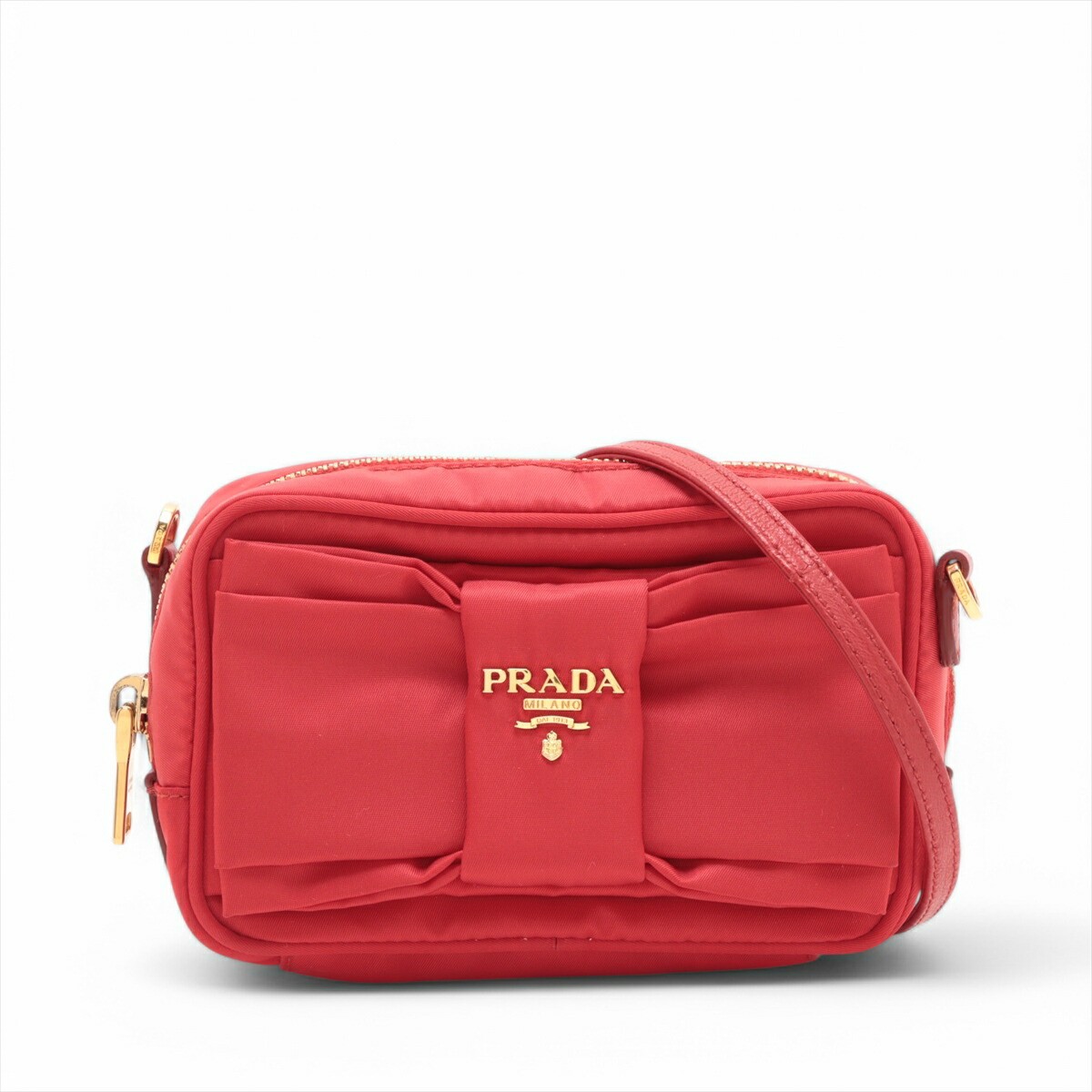 Prada Tessute Nylon Mini Crossbody Bag in Red for Women