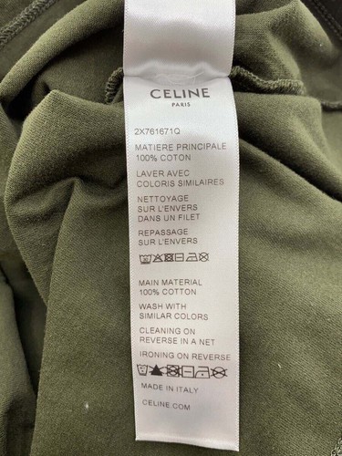 CELINE short length TShirt khaki S - Picture 5 of 7