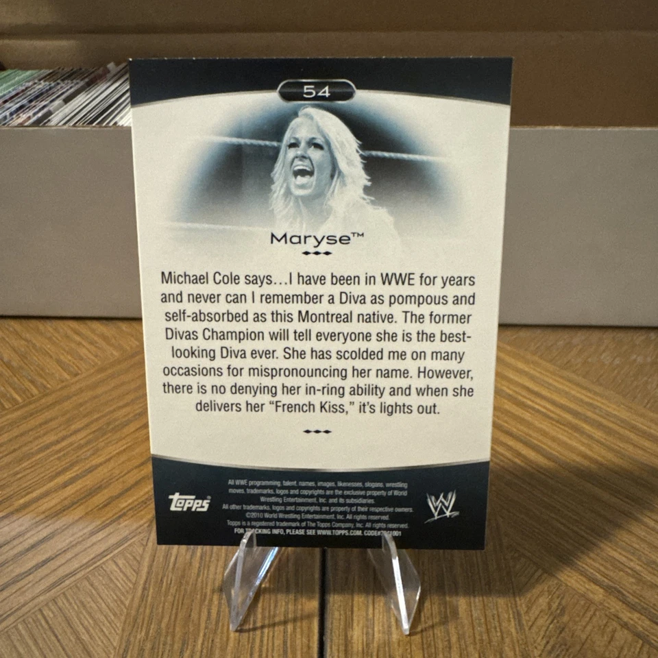 2010 Topps Platinum WWE Maryse Base Card #54 - Image 2 of 2