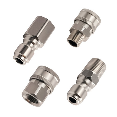 #ad #ad 3 8 Inch NPT Quick Release Adapter Set Pressure Washer Coupler Steel 4Pcs $18.06