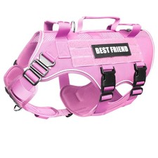 No Pull Tactical Dog Harness for Large Dogs with Metal Buckles,Breathable Mes...
