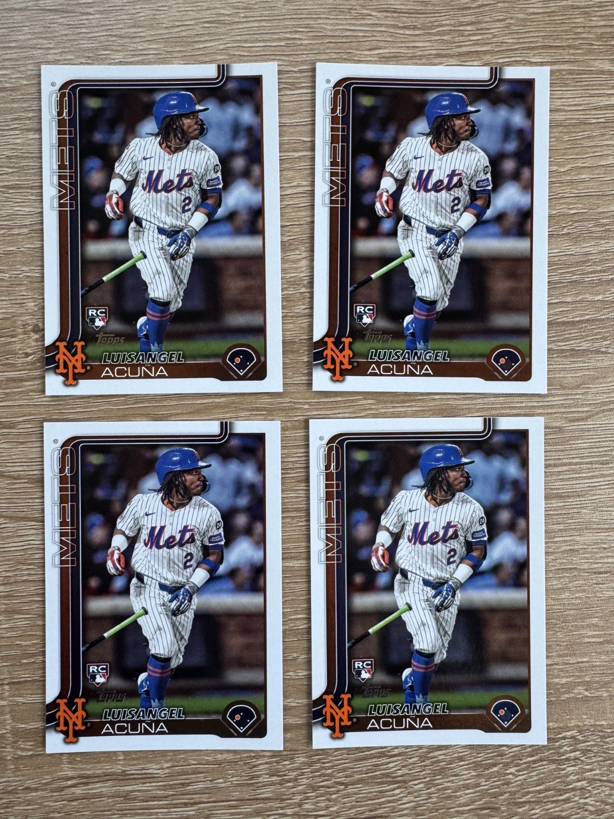 2025 Topps Series 2 Luisangel Acuna RC #524 -  WHITE SOX HOT PROSPECT - LOT OF 4