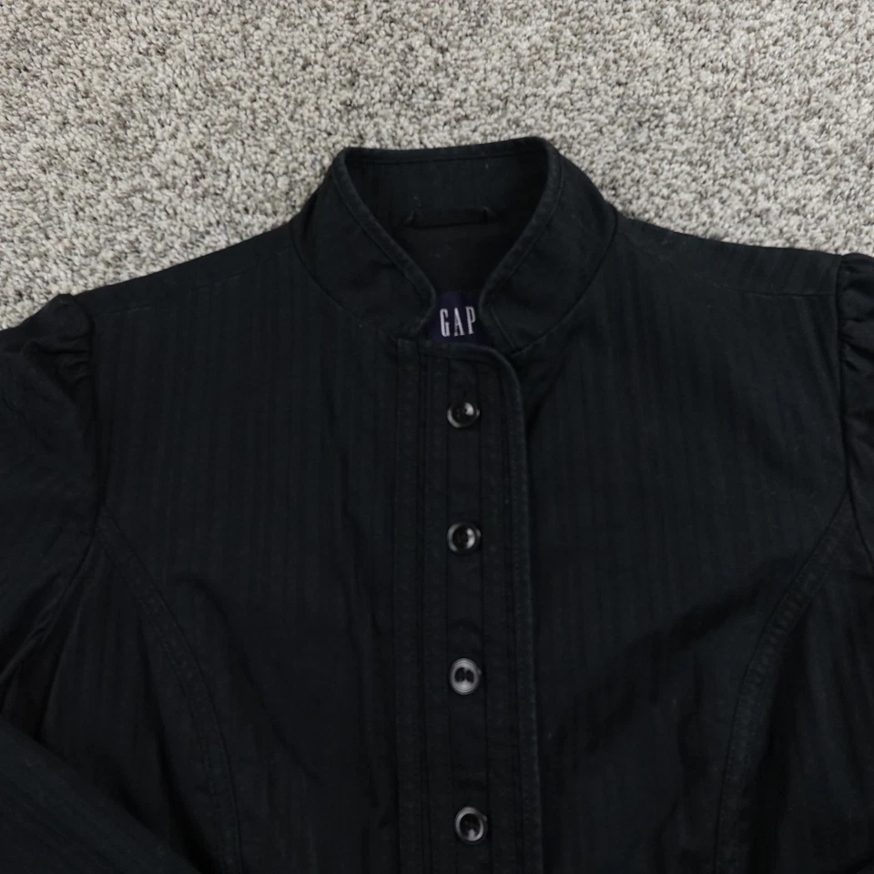 Chaqueta de Colección Gap para Mujer 6 Negra Blazer Abotonada Militar Victoriano Vampiro Gótico Foto 3 de 4