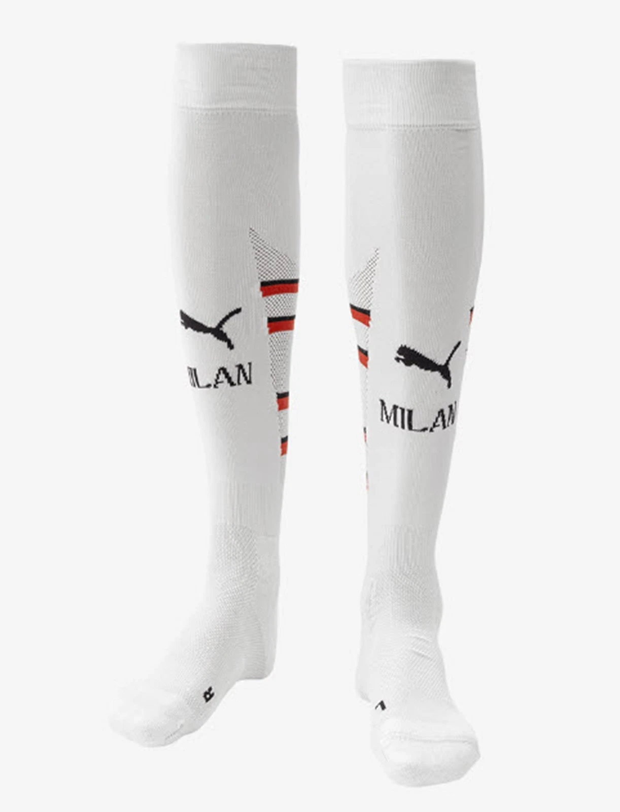 Puma Men AC Milan Graphic 1 Pairs Socks White Knee Soccer Stocking Sock 77514807