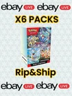 6x Stellar Crown packs (Booster Bundle) rip&ship. Live show only
